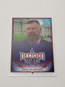 Decision 2022 RICK CRAWFORD 1/1 Election Day Nov 8th Ice Blue Country Singer  - Picture 1 of 3