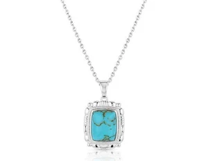 Montana Silversmiths Necklace Womens Turquoise Peace 20" NC6193 - Picture 1 of 1