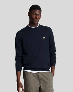 🚨LYLE & SCOTT Cotton Merino Crew Neck Jumper maglioncino KN2110VC DARK NAVY - Imagen 1 de 4