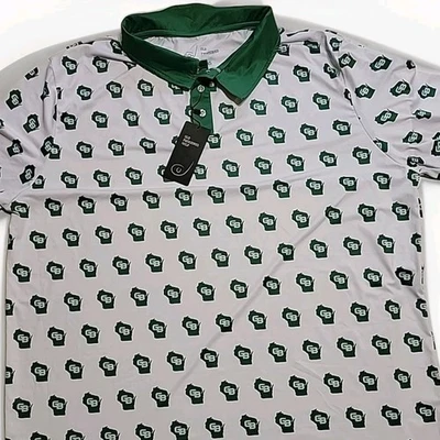 Old Fashioned Golf polo shirts Size 2XL GB White And Green State Of  Wisconsin - Image 1 of 4
