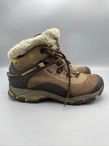 Merrell Thermo Arc 6 Beluga Women’s Size 8 Brown Suede Waterproof Hiking Boots - Picture 1 of 11