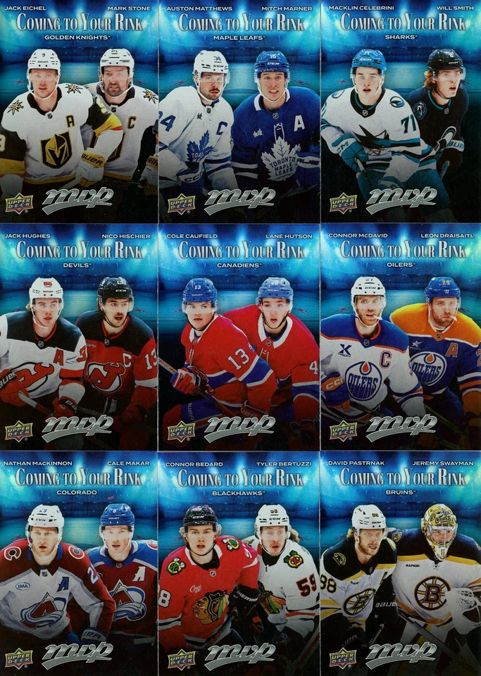U PICK LOT 2025-26 25-26 Upper Deck UD MVP COMING TO YOUR RINK INSERT card set - Image 1 of 1