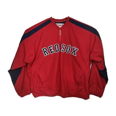 Vintage MLB Authentic Majestic Boston Red Sox Windbreaker Men's XL Red & Blue - Image 1 of 4