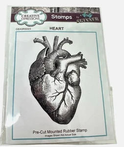 Creative Expressions Andy Skinner Heart Rubber Stamp CEASRS023 Anatomical - Picture 1 of 12