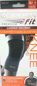 COPPER FIT sz large Compression Knee Sleeve UNISEX, 14"-16", NEW Contour Design - Picture 1 of 1