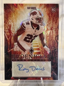 2024 Panini Phoenix Ray Davis Phoenician Cracked Ice Bills Rookie Auto RC SP - Picture 1 of 6