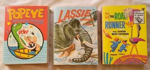 Vintage großes kleines Buch Menge 3 Popeye, Lassie & Road Runner (Flip Book) - Bild 1 von 11