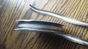 2 Meter 12mm (1/2 Zoll) Gold/Silber Band - Bild 1 von 2