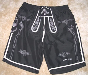 Alpin de Luxe Badehose Trachtenhose Bayrische Bermuda Braun Gr. XL - Bild 1 von 3