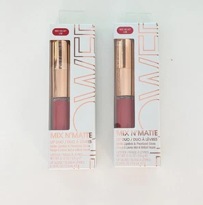 FLOWER Mix N'Matte Matte Lipstick & High Shine Lip Gloss Duo Red Velvet 2 pack - Picture 1 of 3