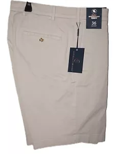 Hart Schaffner Marx Mens Shorts 36 W Stretch Stone Off-White Flat Front NWT - Picture 1 of 2