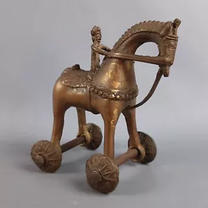 Antike Skulptur Bronze Ethnisch Mann Zu Pferd Mit Statue Sammlung Early ‘900 - Bild 1 von 21