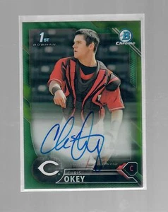 Chris Okey 2016 Bowman Chrome Draft Green Refractor Auto 37/99 Rc Autograph - Picture 1 of 1