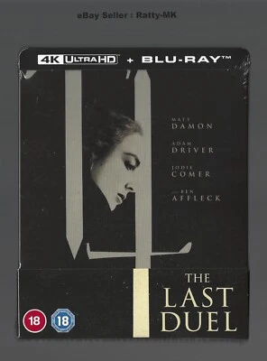 THE LAST DUEL - UK EXCLUSIVE 4K UHD + BLU RAY STEELBOOK - NEW & SEALED - Image 1 of 4