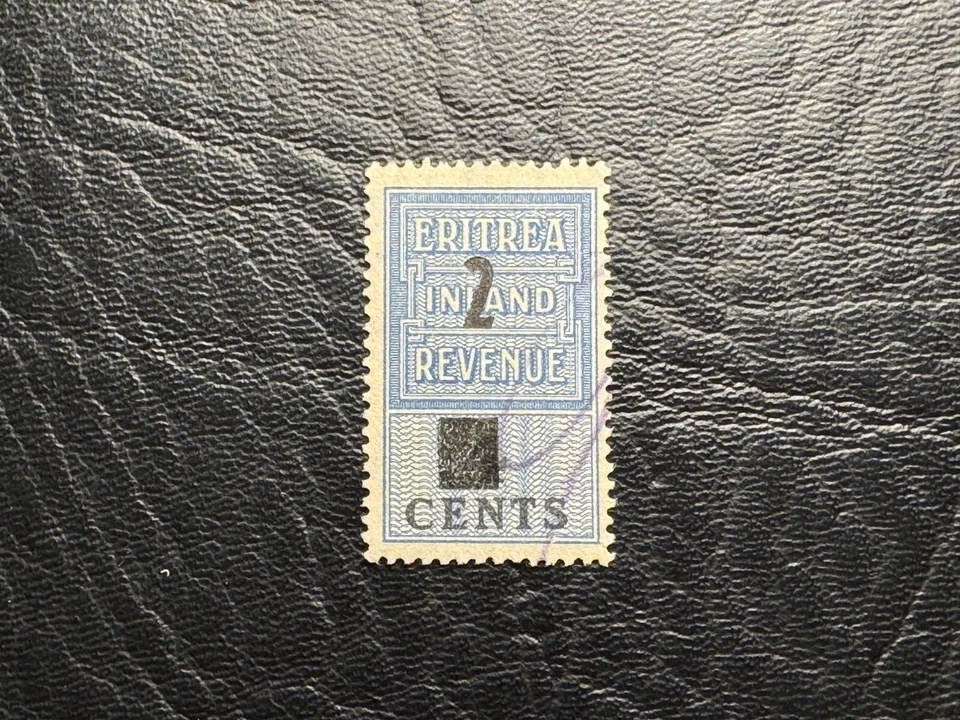厄立特里亚 - 国内收入财政邮票 2c 4c 深超深海 (1944) VFU — 第 1/1 张图片