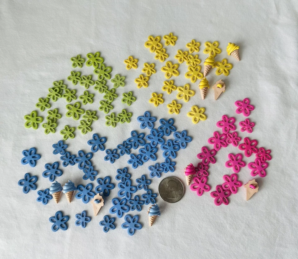 Dress It Up Jesse James Shanks & Embellishments Lot Of 99 Flowers, Cones - Image 1 of 4