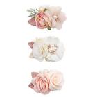 Baby Girls Flower Hair Clips-3Pcs Floral Hair Bows Alligator Barrettes For In...