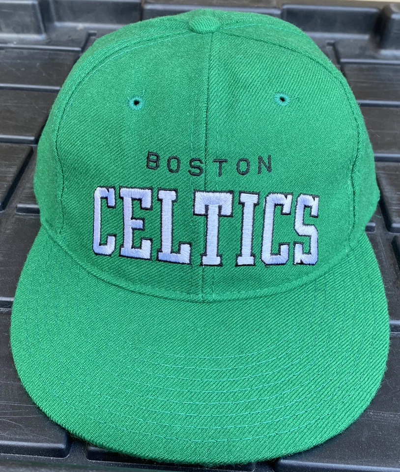 Vintage Boston Celtics Starter Arch Snapback Hat Cap NBA 100% Wool White Tag - Image 1 of 4