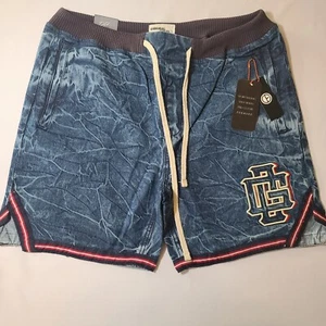 Herren Original Fables "OG" Crinkled Wash Denim Shorts Größe Large Neu mit Etikett - Bild 1 von 13