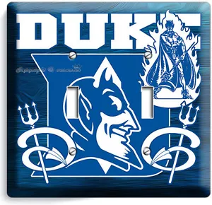 DUKE BLUE DEVILS SQUADRA DI BASKET UNIVERSITARIA 2G INTERRUTTORE LUCE CAMERA DORMITORIO PIASTRA DA PARETE - Foto 1 di 1