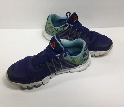 Reebok Microweb Running Shoes Womens Size 9.5 Blue Lace Up Low Top V72516 - Image 1 of 4