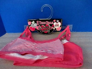 Sweet & Sassy~Pink Striped & Solid Pink TEEN BRAS~Girls Size Small (30)~NWT - Picture 1 of 3