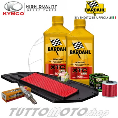 BARDAHL - HIFLO - NGK Tagliando KYMCO Downtown 350 i ABS 2016-2020 Kit Olio Bardahl XTC Filtri Candela