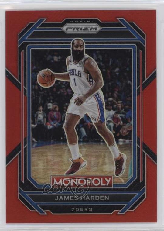 2022-23 Panini Prizm Monopoly Red Prizm /99 James Harden #68