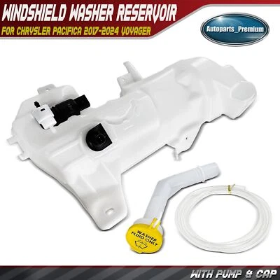 Depósito de lavadora de parabrisas con tapa de bomba sensor cuello de llenado para Chrysler Voyager Foto 1 de 4