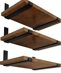 LEOPO 8 inch Shelf Bracket Floating 1/5 inch Thick Heavy Duty 6 Piece - Picture 1 of 2