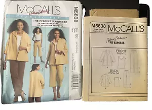 McCalls M5638 Muster ungeschnitten Größe 8 10 12 14 Anleitung Jacke Hose x 2 Top - Bild 1 von 3