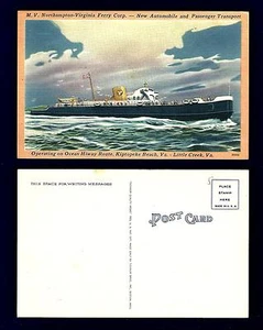 #241 Little Creek,Va. M.V.Norhampton-Va. Ferry Corp. New Auto & Pass. Transport - Picture 1 of 1