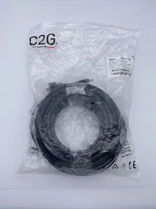 C2G #50229 35 pieds vga 3,5 mm stéréo audio a/v câble mâle vers mâle dans le mur CMG évalué - Photo 1/4