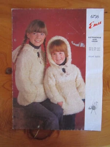 KNITTING PATTERN EMU ASTRAKHAN WITH ARAN  NO. 6736 GREAT **** MUST SEE - Picture 1 of 1
