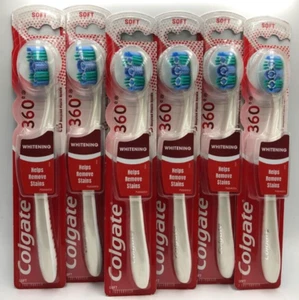 6PK Colgate 360 Optic White Toothbrushes ~ Soft Bristles ~ FAST SHIP ~ NEW - Picture 1 of 2