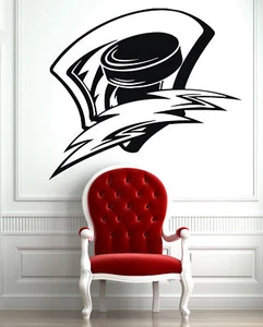 Hockey Puck Sign Simbol Tough Sport Decor Wall MURAL Vinyl Art Sticker z827 - Picture 1 of 3