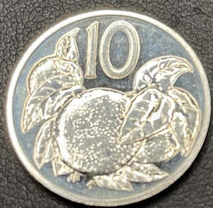 Islas Cook 1977 10 centavos naranjo baja edad como nueva de Franklin Mint - Imagen 1 de 16