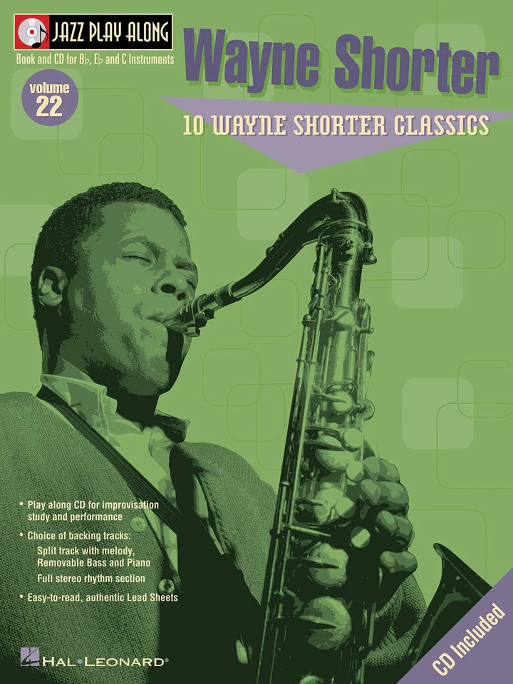 Wayne Shorter Jazz Play-Along Vol 22 Bb Eb C BC Instruments Sheet Music Book CD - Image 1 of 1