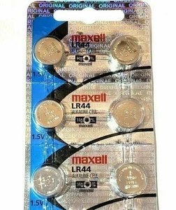 6 - MAXELL LR44/A76 1.5V ALKALINE BATTERY  fresh new - Picture 1 of 7