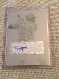 JASON HEYWARD 2008 JUST MINORS JUST STARS YELLOW PRESS PLATE AUTOGRAPH #1/1 - Picture 1 of 2