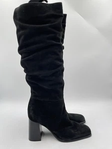 Nine West Boots Domaey Black Heel Tall Knee High Boots Size 9.5M - Picture 1 of 6