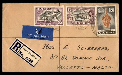 Mayfairstamps Nigeria Reg Ikot Ekpene to Valletta Matla Cubierta aau_89477 Foto 1 de 2