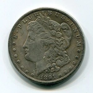 1891-P Morgan Silver Dollar - Picture 1 of 2