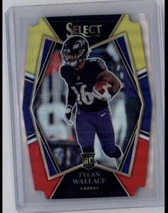 Panini Select 2021 - Premier Level Tylan Wallace rojo y amarillo Prizm troquelado (RC) - Imagen 1 de 2