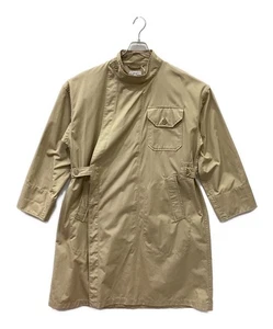Engineered Garments Collarless Trench Coat Size XS Beige Belted Pre-owned - Picture 1 of 6