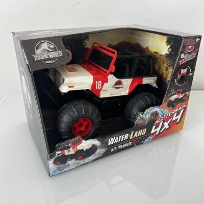 New Jada Jurassic World Park Jeep Wrangler Remote Control R/C Land & Water 4x4 - Image 1 of 4
