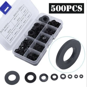 Pratical Rubber O-ring Black Flat Hose M2-M10 Nylon Repair Wear Resistant - Picture 1 of 8