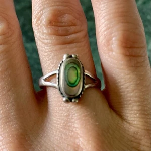 Vintage Abalone Sterlingsilber Ring Größe 7,5 Southwestern Boho - Bild 1 von 9