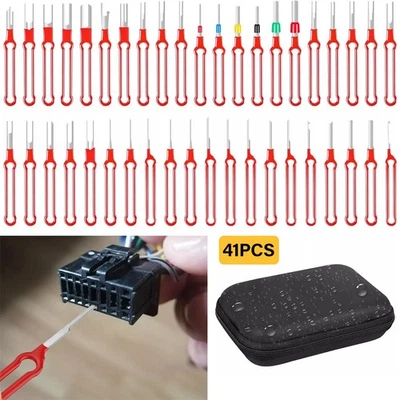 41PCS Pin Ejector Wire Kit Extractor Connector Puller Car Terminal Removal Tool - Image 1 of 4