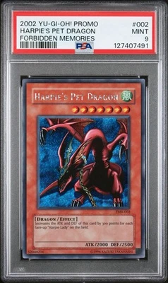 PSA 9 HARPIE'S PET DRAGON FMR-002 FORBIDDEN MEMORIES PROMO YUGIOH 2002 ENGLISH - Image 1 of 2
